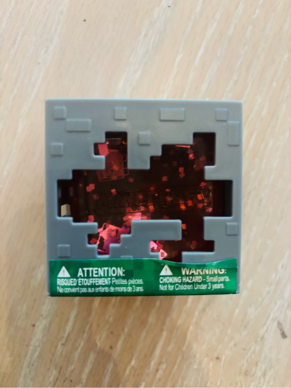Minecraft Pink/Red Glitter Jelly Cube